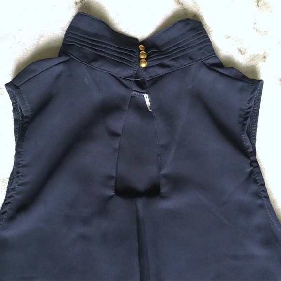 3/$20 Navy High Neck Tank Top - Picture 5 of 7